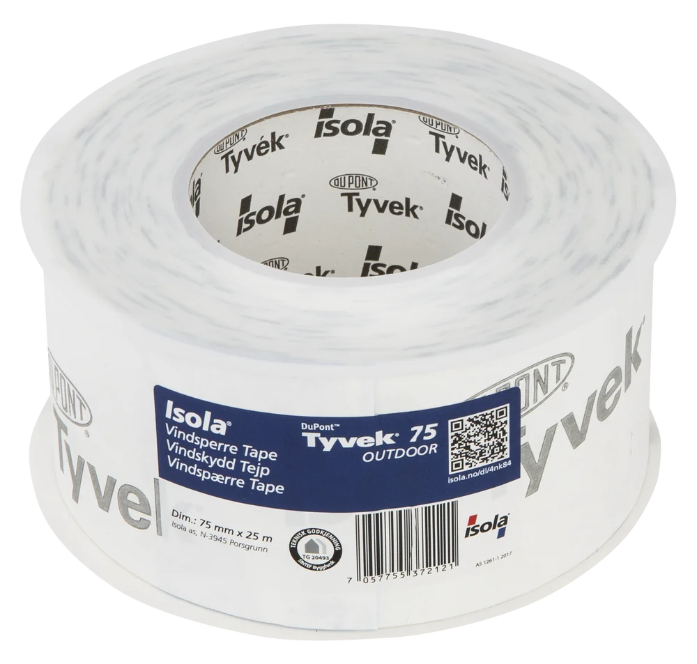 Vindsperre tape S75 75 mm x 25 meter Isola v:4200543 Vindsperre tape S75 75 mm x 25 meter Isola v:4200543
