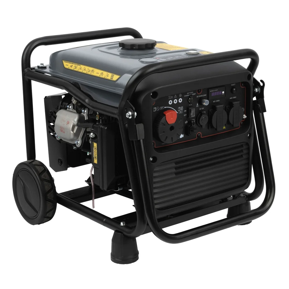 PELA Inverteraggregat 3600 W, med elektrisk start, hjul og håndtak. v:5985023 PELA Inverteraggregat 3600 W, med elektrisk start, hjul og håndtak. v:5985023
