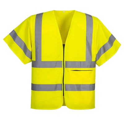 VEST HI-VIS ZIP KORTERM GUL-S v:3366681