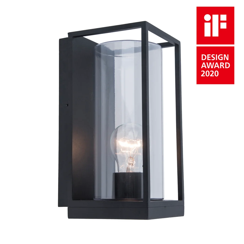 LUTEC TRADITION FLAIR VEGGLAMPE MATT SORT v:4735454