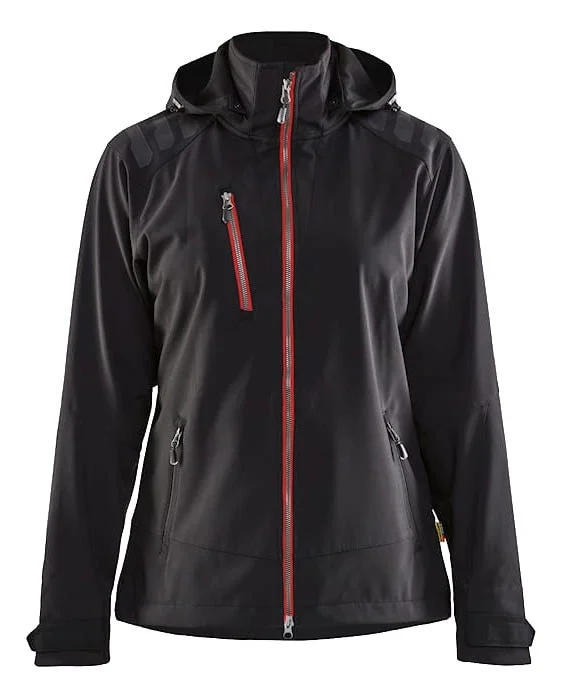 SOFTSHELLJAKKE DAME 4719 SVART/RØD v:1737129 SOFTSHELLJAKKE DAME 4719 SVART/RØD v:1737129
