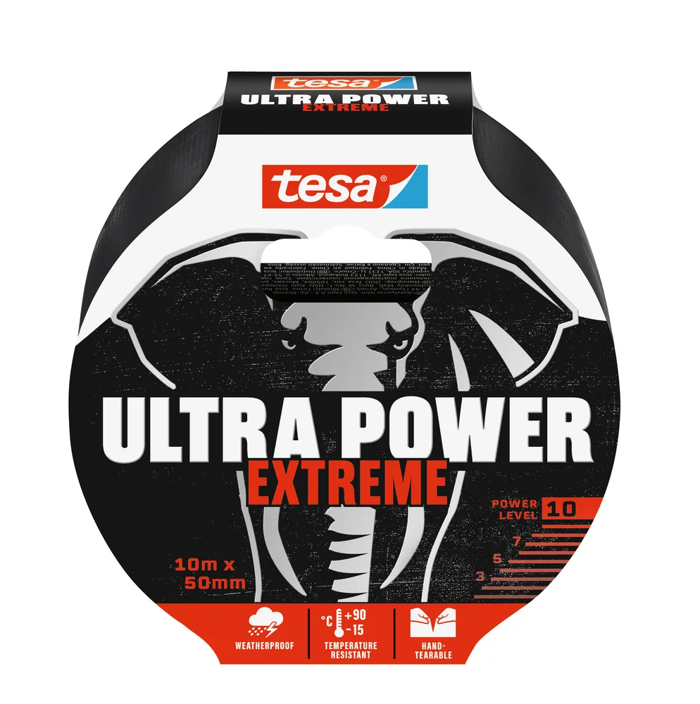 Reperasjonstape Ultra power extreme 10mx50mm Svart – Tesa v:6031851 Reperasjonstape Ultra power extreme 10mx50mm Svart – Tesa v:6031851