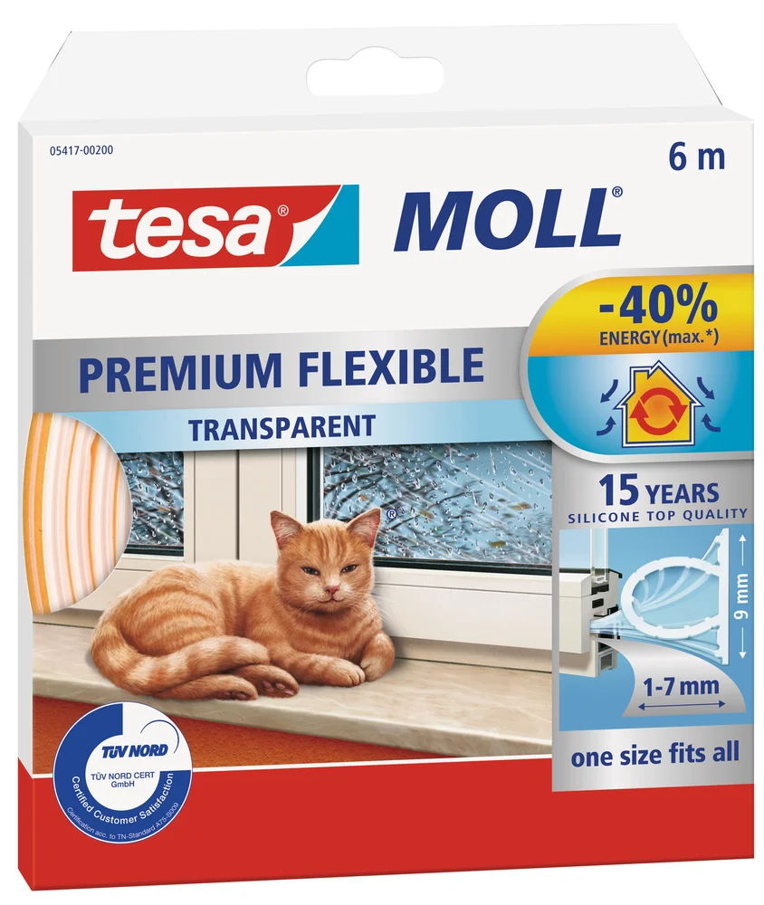 TETNINGSLIST SILIKON 6M TRANSPARENT v:9080817