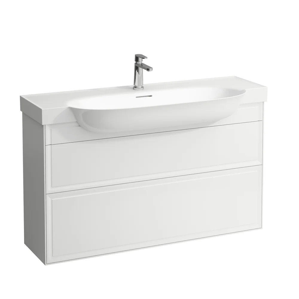 LAUFEN NEW CLASSIC SERVANTSKAP 120 CM 2 SKUFFER HVIT MATT v:8291036 LAUFEN NEW CLASSIC SERVANTSKAP 120 CM 2 SKUFFER HVIT MATT v:8291036