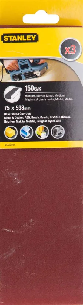 Stanley STA33201 slipebånd 3-pk v:3396655