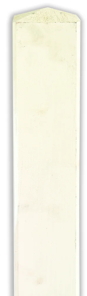 Stolpe for levegg hvit 9x9x100cm v:6180619