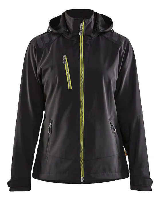 SOFTSHELLJAKKE DAME 4719 SVART/GUL v:6212474 SOFTSHELLJAKKE DAME 4719 SVART/GUL v:6212474