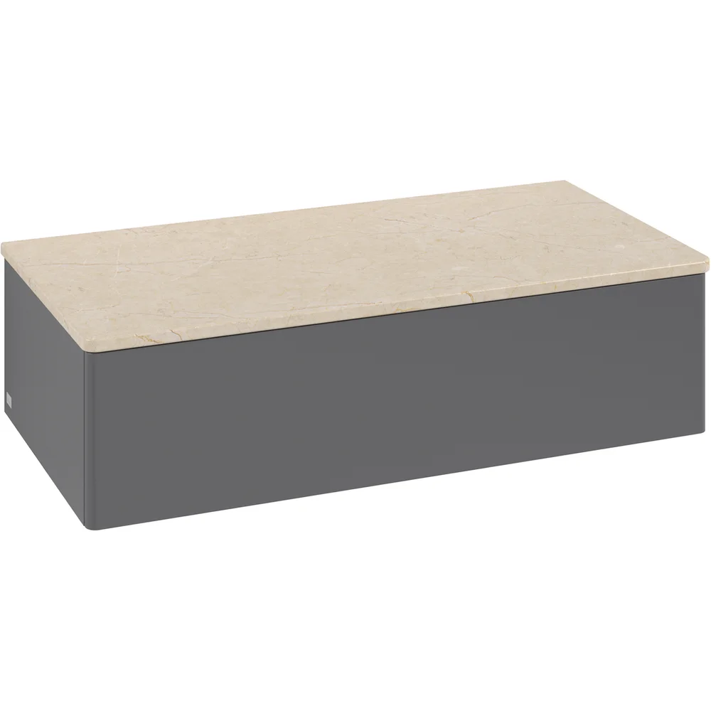 V&B ANTAO SIDESKAP 1 SKUFF GLATT 1000X268X500 M/LYS ANTRASITT/CRÉME v:3852798