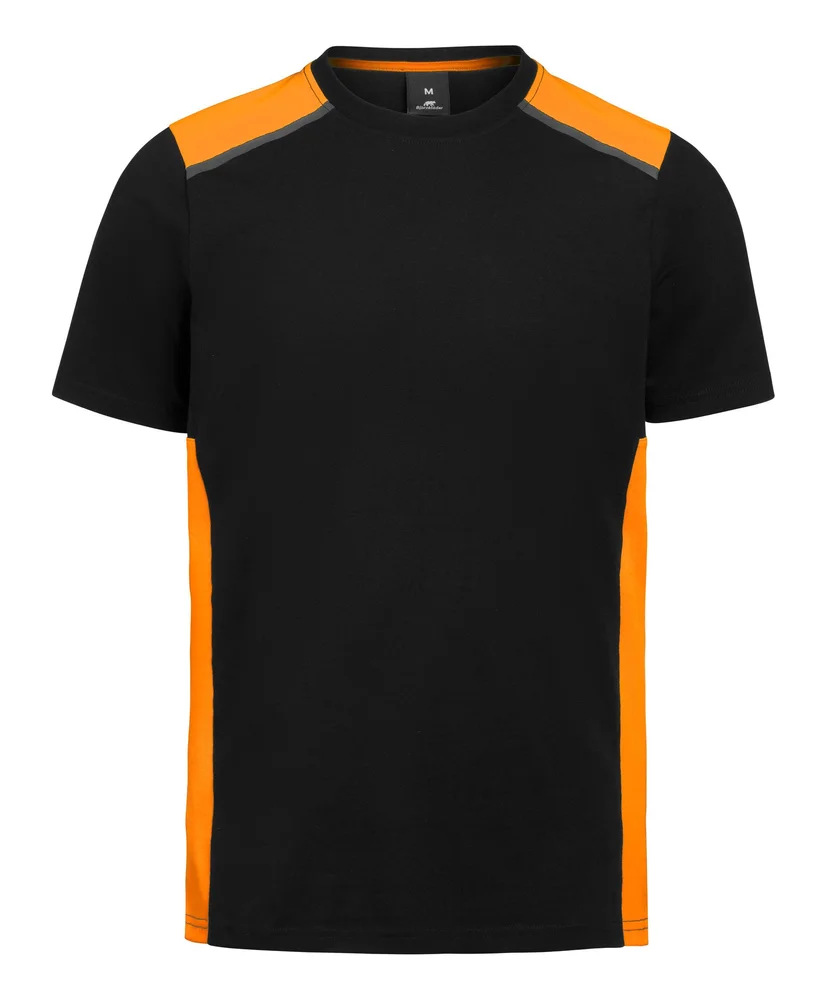 T-SKJORTE CONTRAST 104-0 SVART/ORANSJE v:9950645