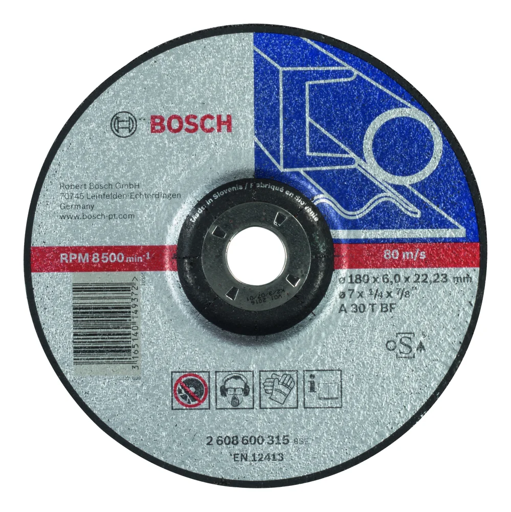 Slipeskive ø180×22,2x6mm k30 nav me tall v:5795001 Slipeskive ø180×22,2x6mm k30 nav me tall v:5795001