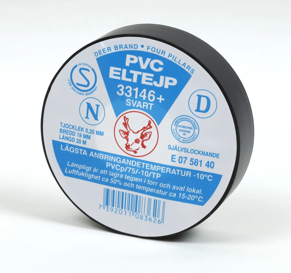 El-tape hvit 19 mm 20 meter v:5077067