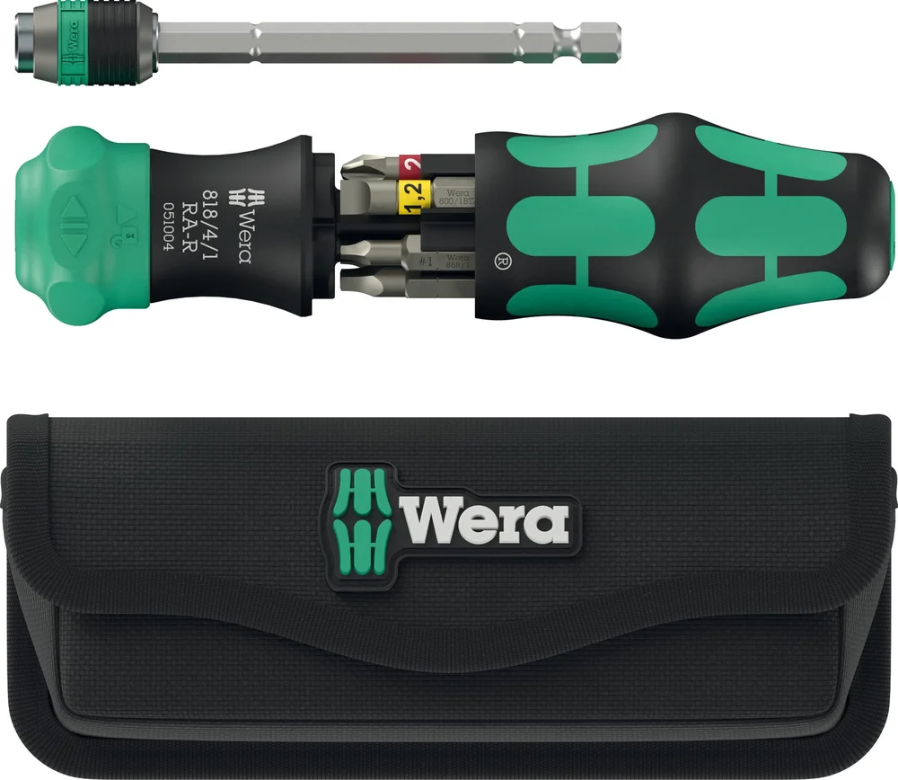 WERA SKRALLE KRAFTFORM KOMPAKT 26 RA-R MED FODRAL, 6 DELER v:8243449