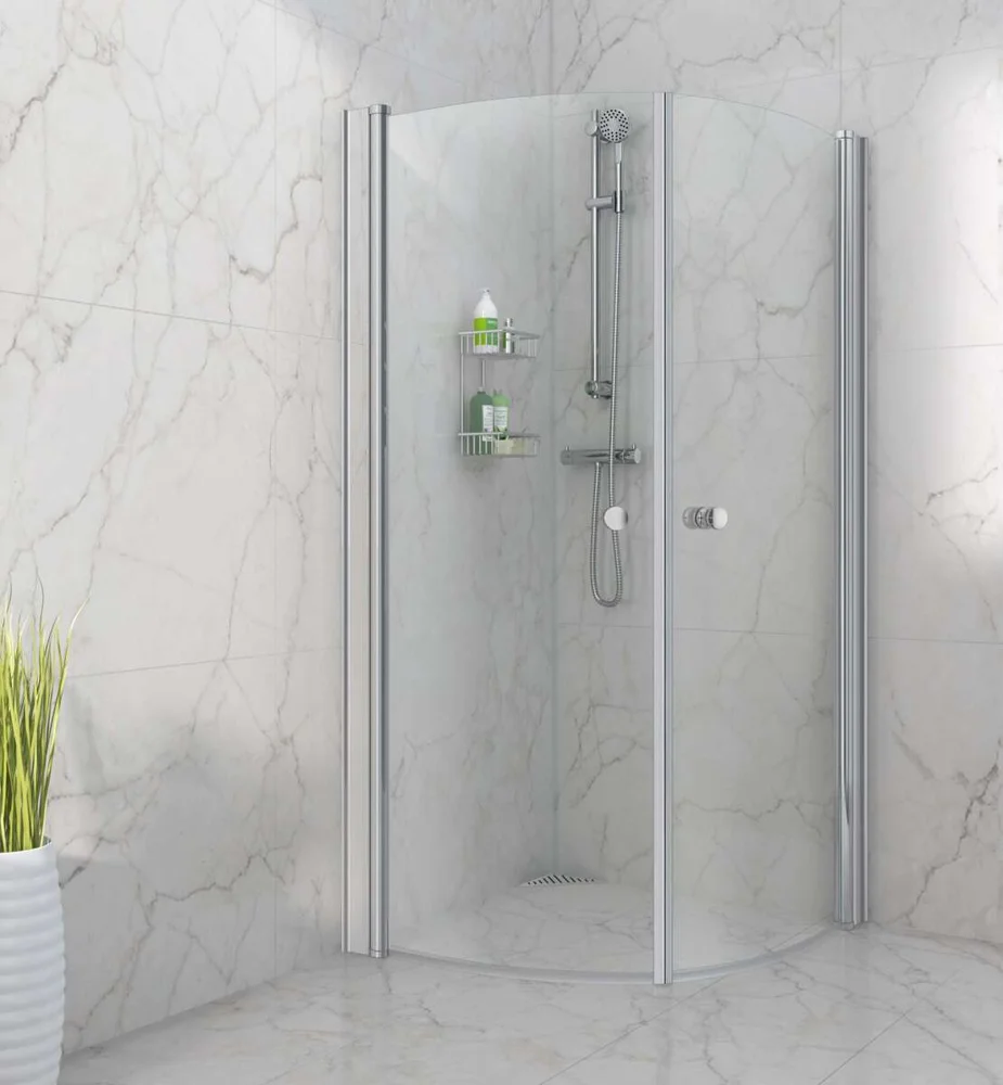 Duxa Elegant buede dusjdører 2 stk v:1780065 Duxa Elegant buede dusjdører 2 stk v:1780065