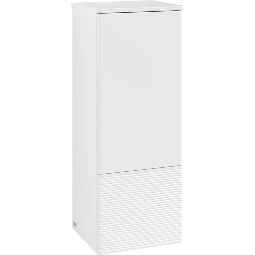 V&B ANTAO MIDDELS HØYSKAP 1 DØR RILLET 414X1039X356 VENSTRE MATT HVIT v:4368500