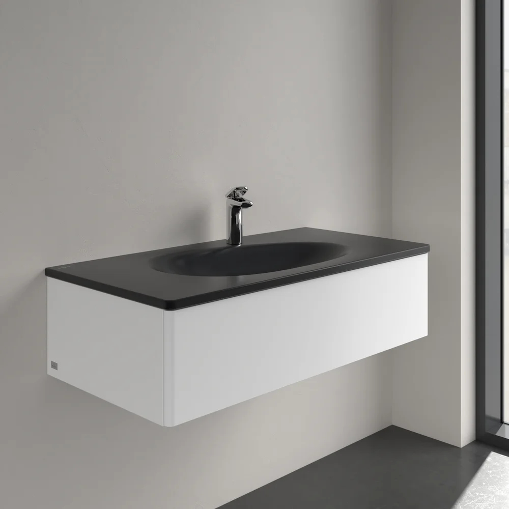 V&B ANTAO SERVANT C+ 100X50 M/SKJULT OVERLØP PURE BLACK v:8547170