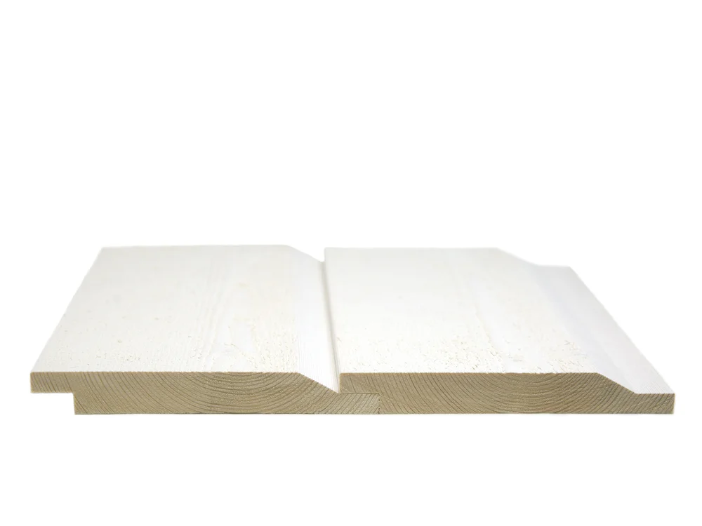 Dobbelfals gran grunnet 19 x 148 mm 28° hvit v:4618102 Dobbelfals gran grunnet 19 x 148 mm 28° hvit v:4618102