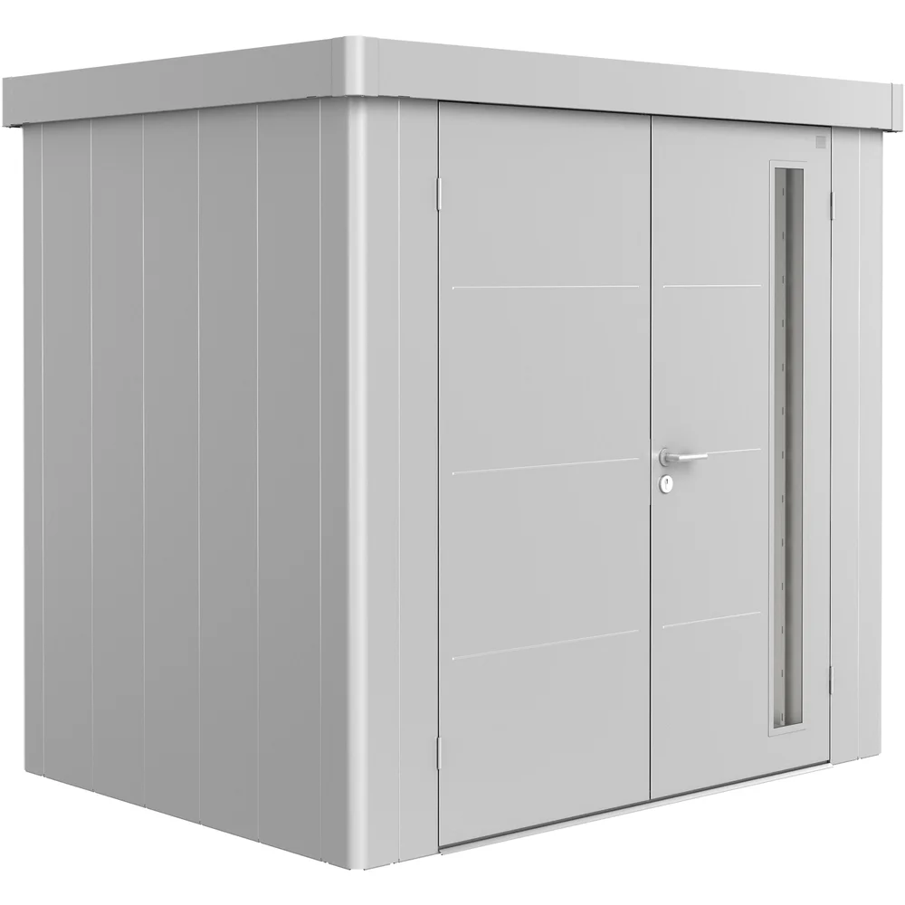 BIOHORT REDSKAPSBOD NEO 1B DOBBELDØR SØLV METALLIC v:3252214
