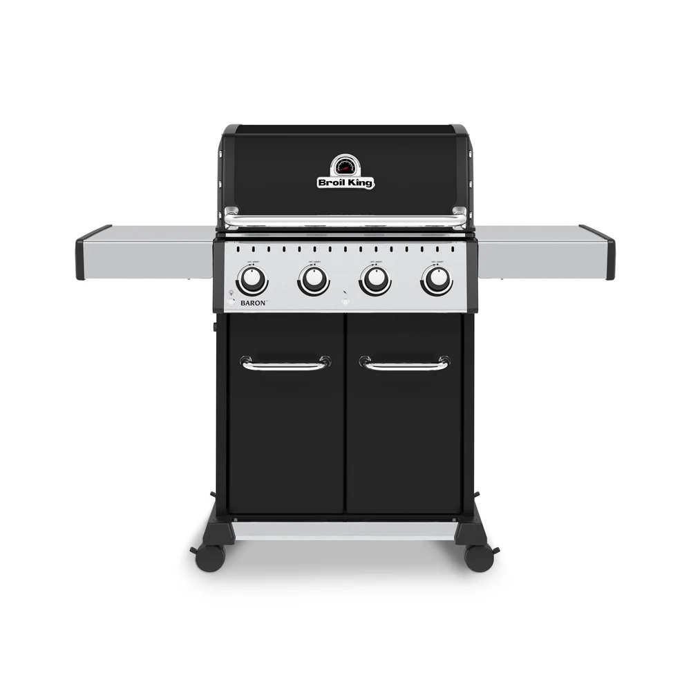 Broil King Baron 420 gassgrill med fire brennere, 12,4 kW og støpejernsrister v:1046241 Broil King Baron 420 gassgrill med fire brennere, 12,4 kW og støpejernsrister v:1046241