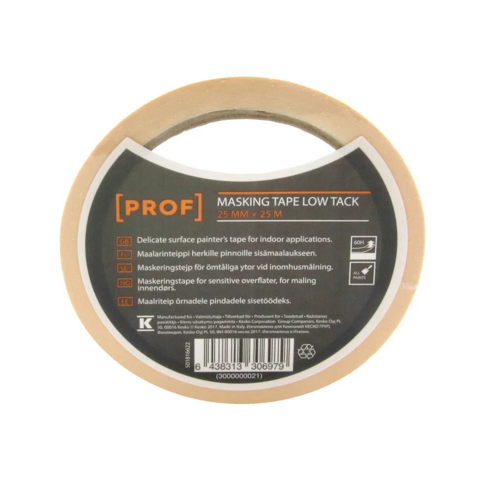 Maskeringstape Sensitiv flate 25mx25mm - PROF v:7611391