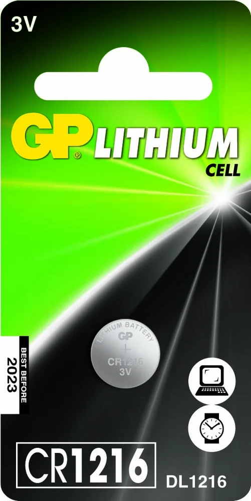 Batteri knappcelle GP CR 1216 C 1 v:8606066