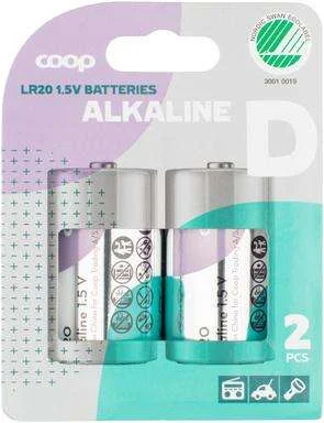 Coop D/LR20/1,5V batterier 2pk v:3449054