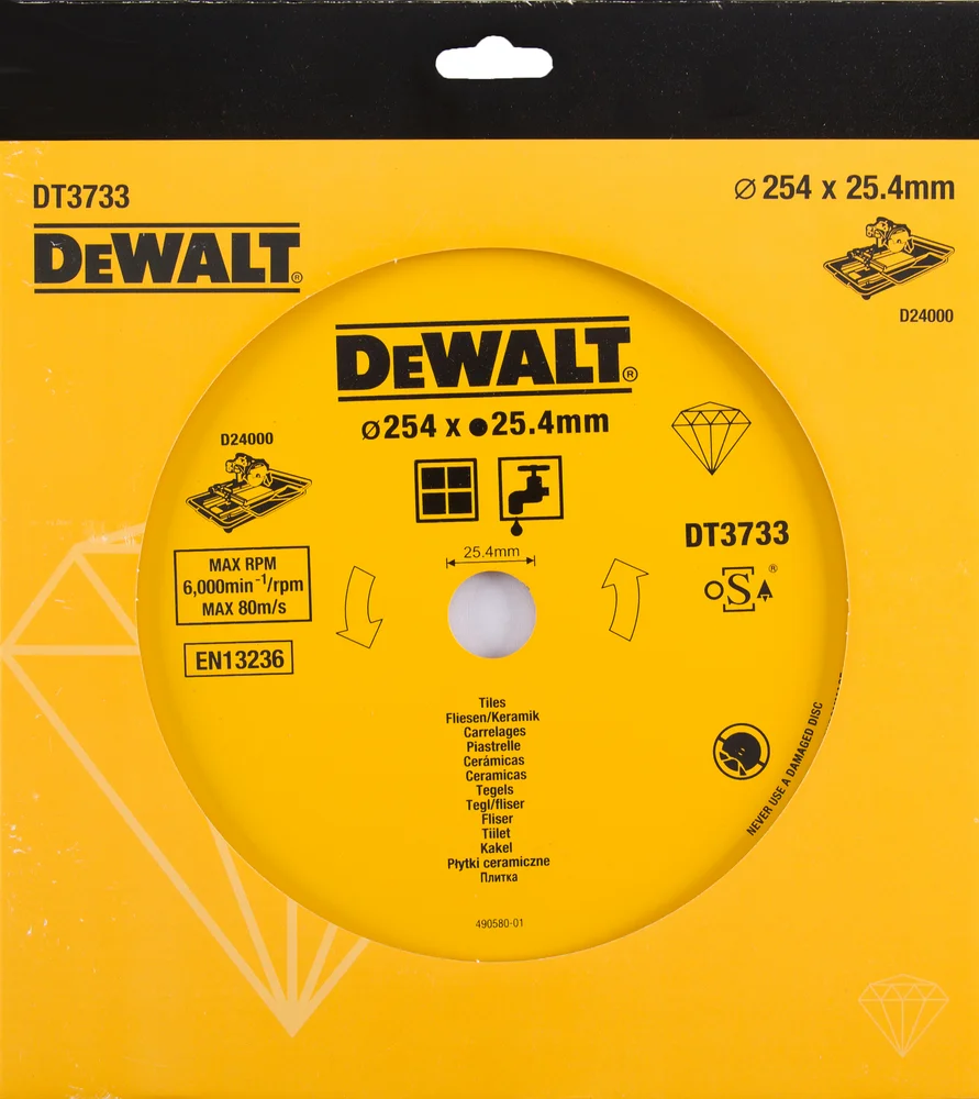 Diamantkappskive keramikk DT3733 – Stanley Black & Decker Norway v:1625516