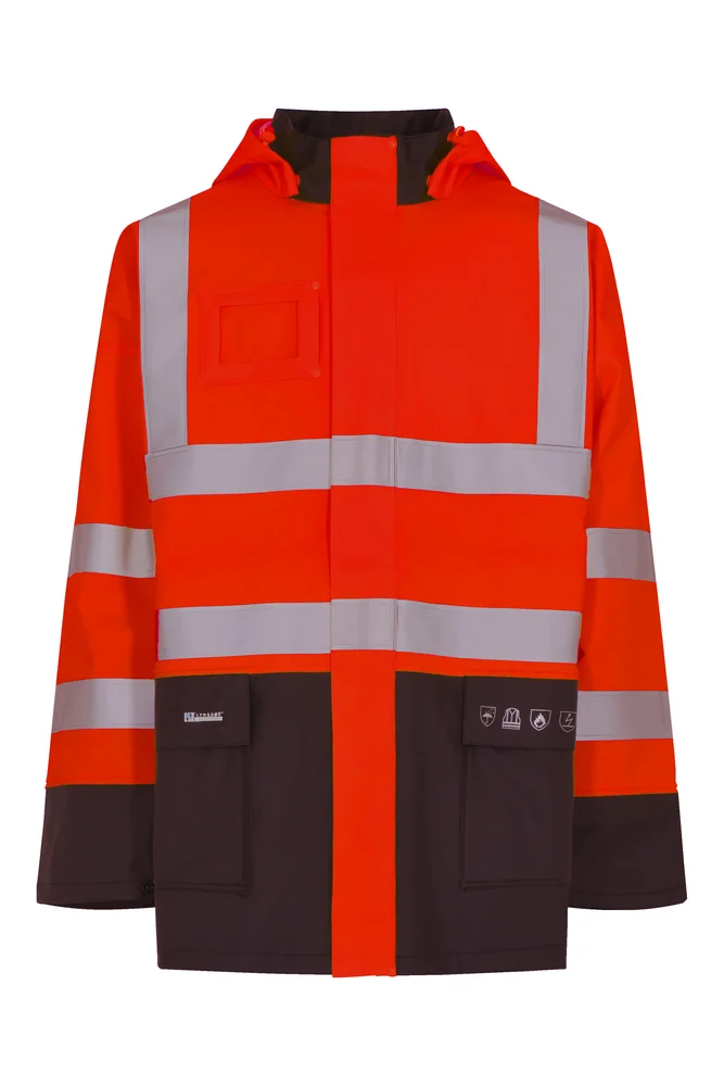 Regnjakke fr-lr 6025 rød 4xl håndverksjakke en20471 v:5312911 Regnjakke fr-lr 6025 rød 4xl håndverksjakke en20471 v:5312911