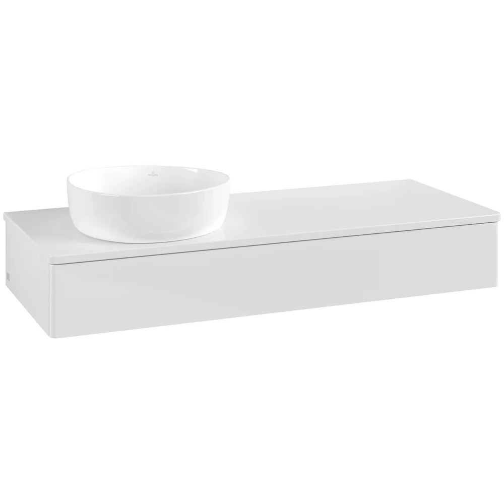 V&B ANTAO SERVANTSKAP 1 SKUFF GLATT 1200X190X500 VENSTRE U/KRANHULL HVIT v:2543616