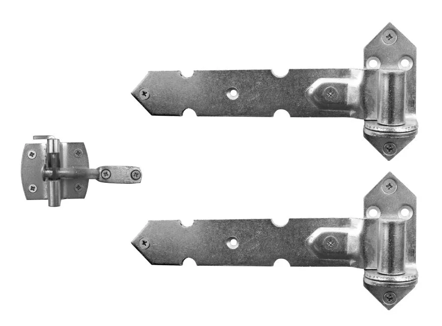Hengsler og lås for port galvanisert v:7949562