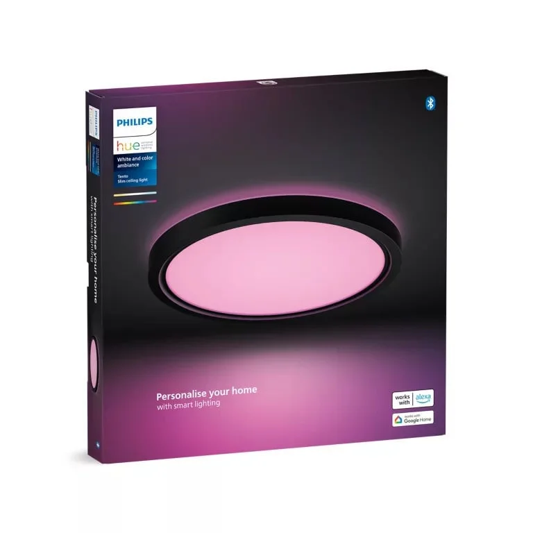 Philips Hue Takarmatur tento HUE, WCA, rund, 30 cm, 16,6W, svart v:8904678