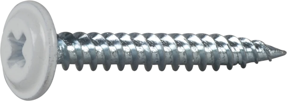 Montasjeskrue hvit 4,2×32 fzb -250 skarp spiss ral 9010 blankforsinket v:9195842 Montasjeskrue hvit 4,2×32 fzb -250 skarp spiss ral 9010 blankforsinket v:9195842