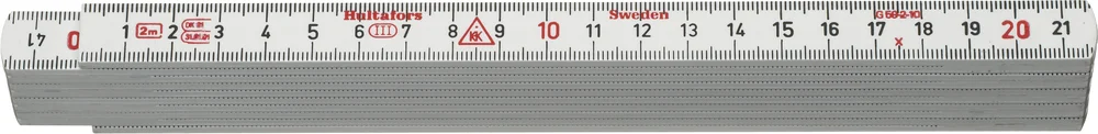 Meterstokk 2 meter glassfiber G59-2-10 hvit metrisk gradering hvit v:8714225 Meterstokk 2 meter glassfiber G59-2-10 hvit metrisk gradering hvit v:8714225