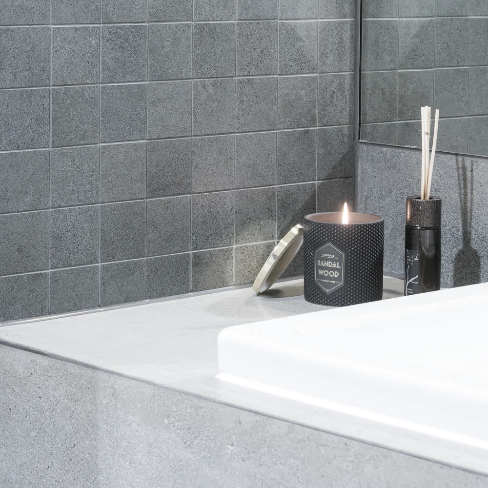 CEMENTO RASATO ANTRACITE MOSAICO 6X6 9MM v:7010884