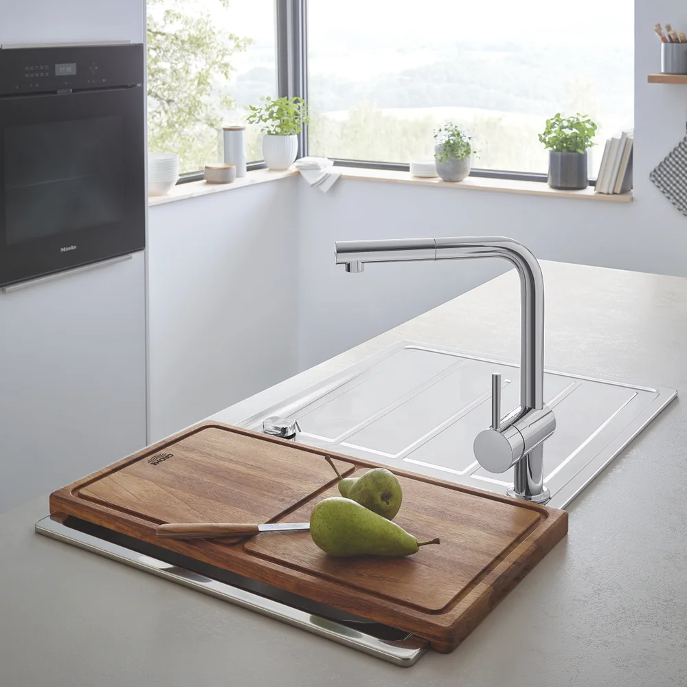 GROHE MINTA KJØKKENARMATUR SUPERSTEEL M/L-TUT v:3401349 GROHE MINTA KJØKKENARMATUR SUPERSTEEL M/L-TUT v:3401349