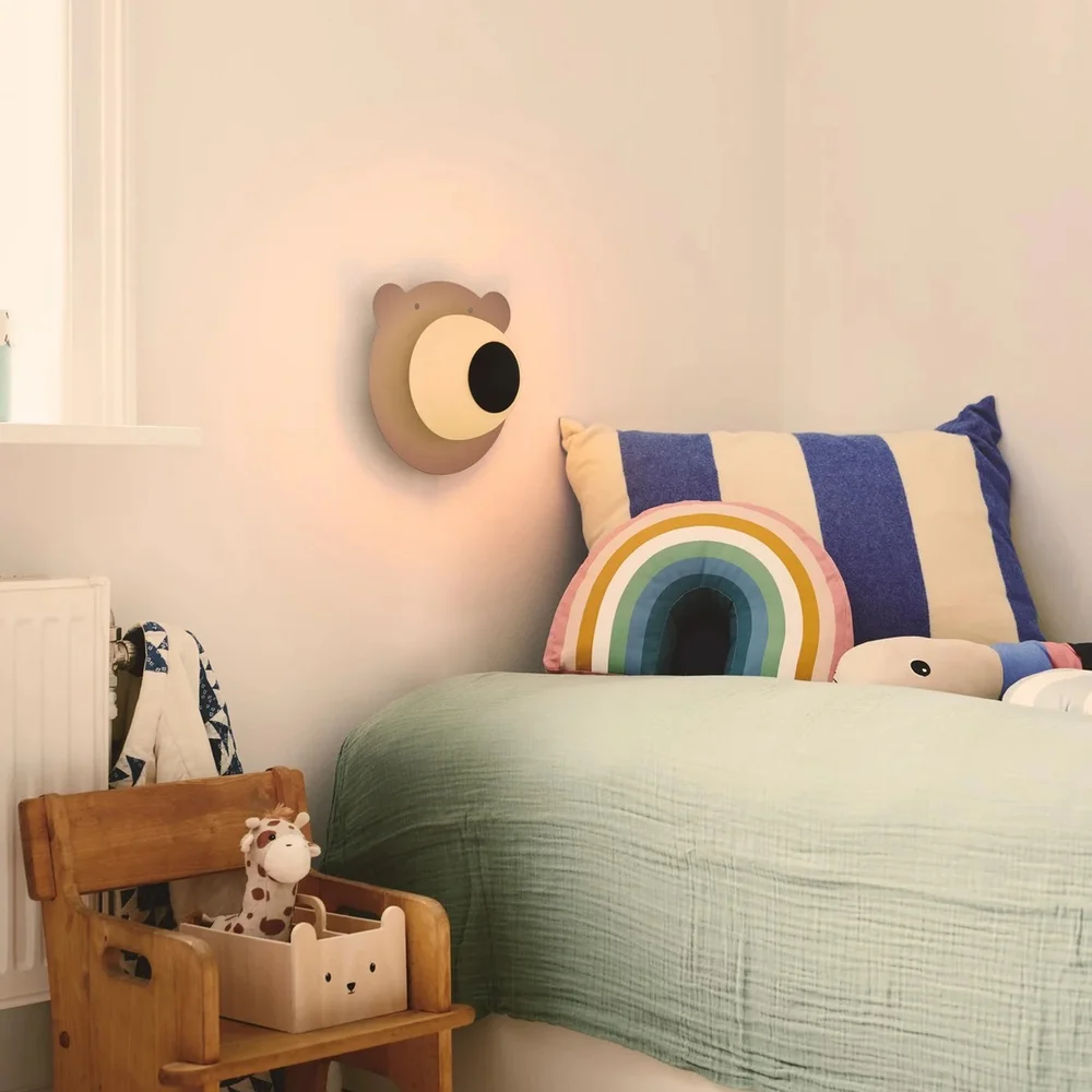 NORDLUX BRUNA BEAR VEGGLAMPE E14 BRUN v:2812680