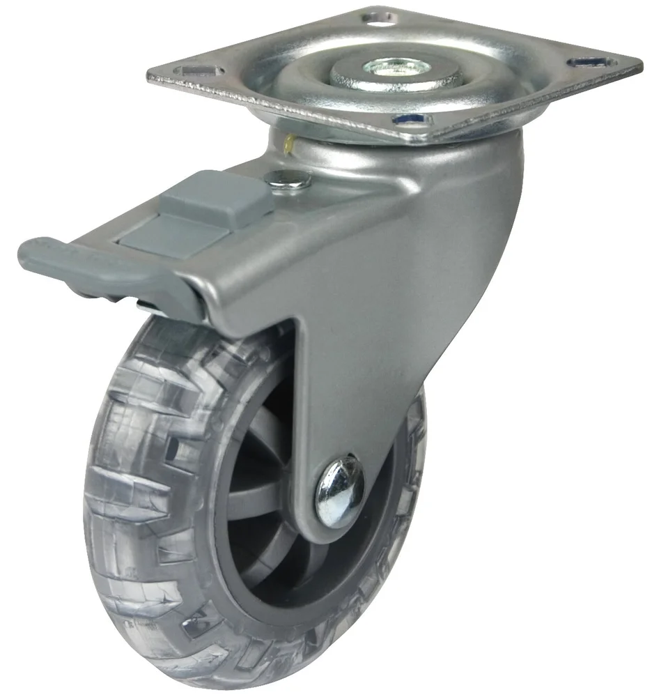 Swede-Wheel Trinse 50 mm med plate 42×42 mm, hjulbrems, lakkert bøyle, inline-hjul v:4679986 Swede-Wheel Trinse 50 mm med plate 42×42 mm, hjulbrems, lakkert bøyle, inline-hjul v:4679986