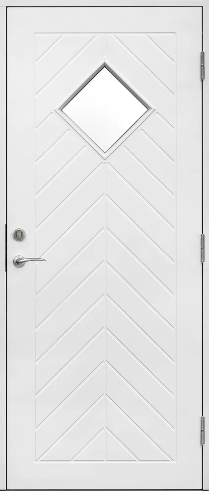 Ytterdør Fjell 90x200 cm hvit med glass venstre v:6637130