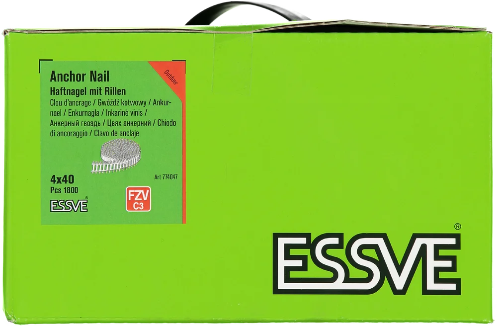 Beslagspiker 15gr 4×40 fzv -1800 15 grader coil plastbåndet blankfor v:9238122