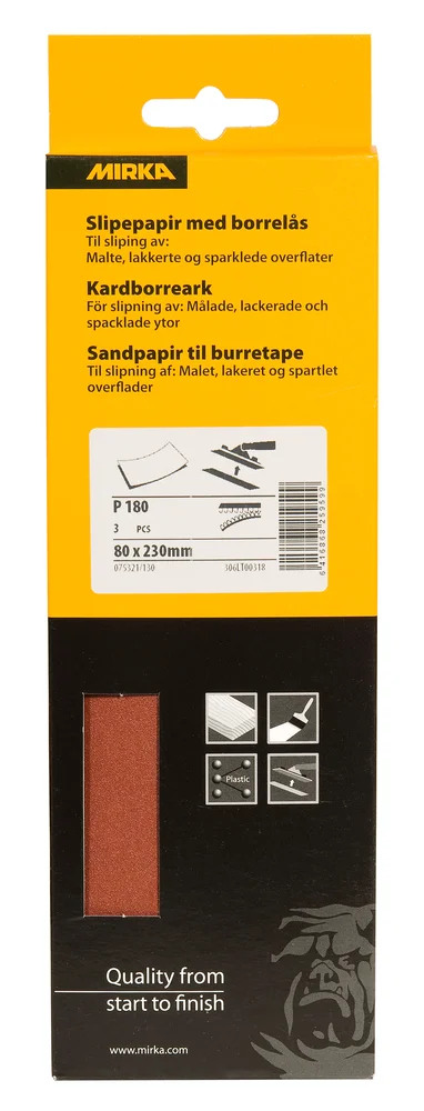 Slipepapir Med borrelås P180 3pk. – Mirka v:7586811 Slipepapir Med borrelås P180 3pk. – Mirka v:7586811