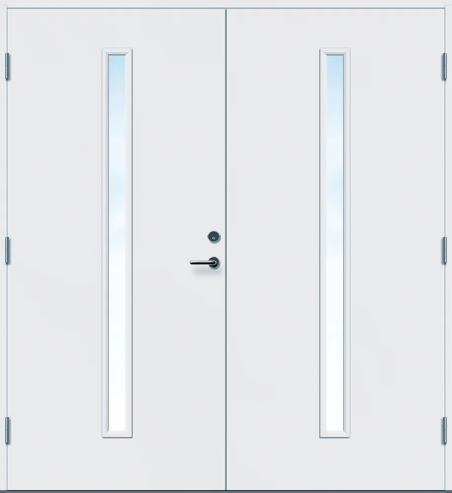 Ytterdør tofløyet Hovdeby frostet glass hvit venstre 180×200 cm v:7983954 Ytterdør tofløyet Hovdeby frostet glass hvit venstre 180×200 cm v:7983954