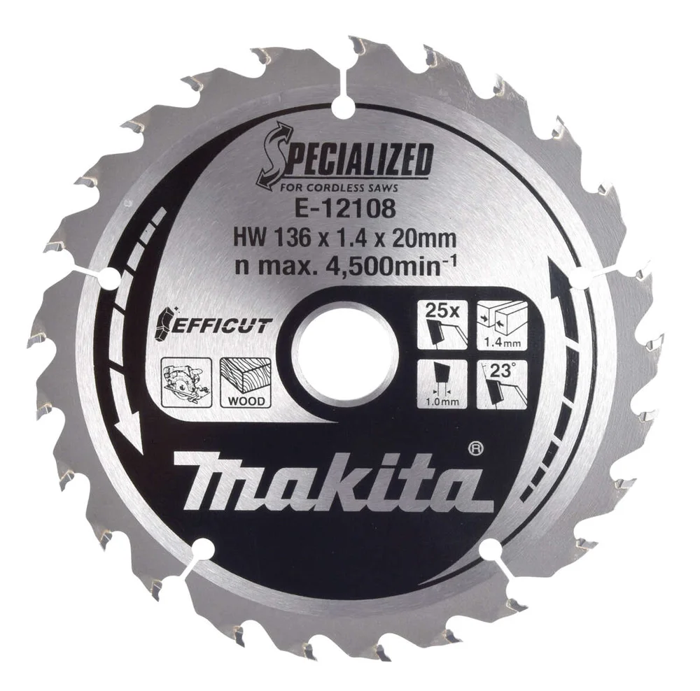 Sirkelsagblad Efficut T.C.T., 136 x 20 mm, 25 T v:6075661