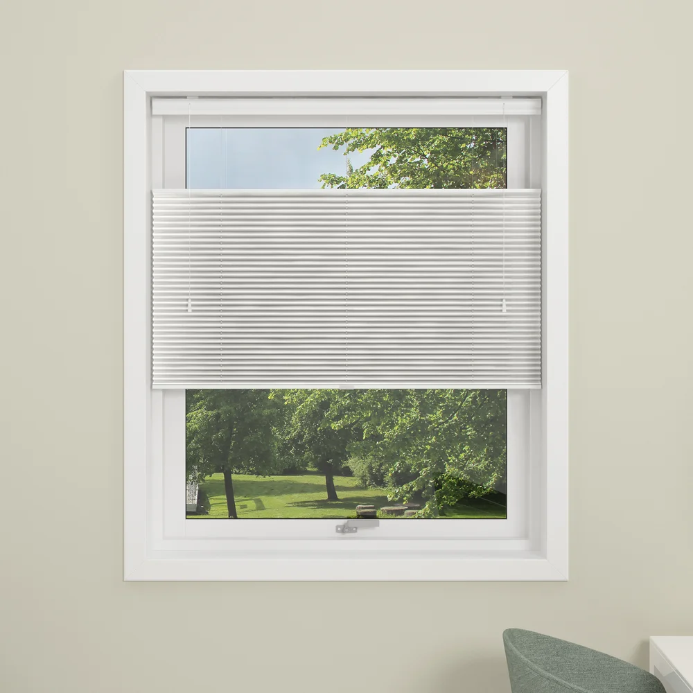DEBEL PLISSÉGARDIN TOUCH SPLIT LYSDEMPENDE HVIT 100X160 v:6130016