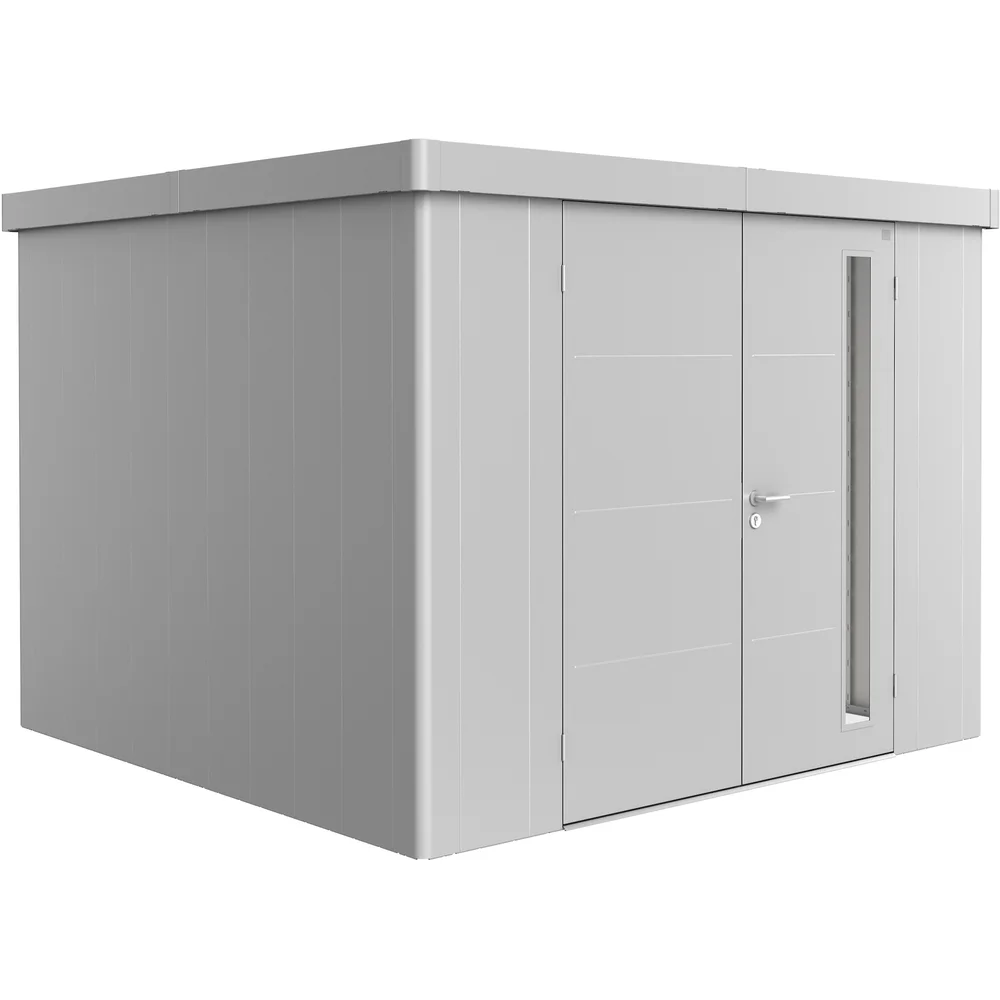 BIOHORT REDSKAPSBOD NEO 3C DOBBELDØR SØLV METALLIC v:7646113