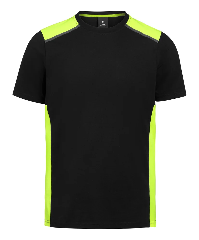 T-SKJORTE CONTRAST 104-0 SVART/GUL v:3018996