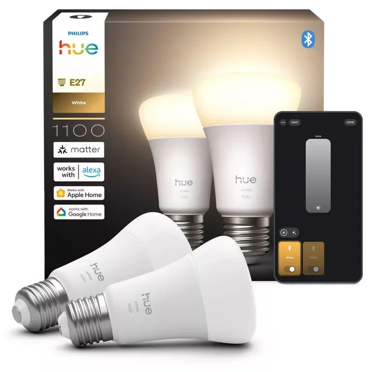Philips Hue LED-lampe A60 HUE, W, E27, 9,5W, 2-pakk v:3604592