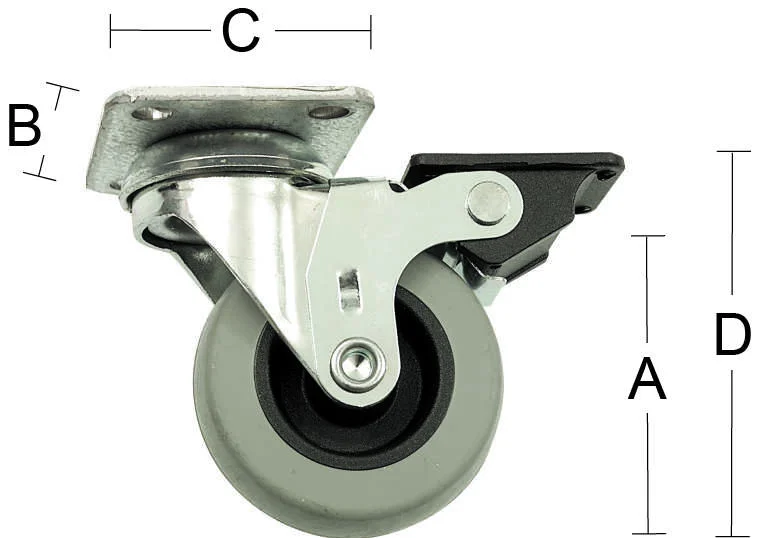 Habo 4110 møbelhjul m/ brems v:8713705