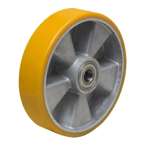 Swede-Wheel Aluminiumshjul 160x50x20 mm, kullagret med PUR-bane v:1514754 Swede-Wheel Aluminiumshjul 160x50x20 mm, kullagret med PUR-bane v:1514754