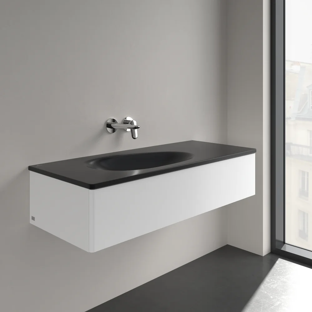 V&B ANTAO SERVANT C+ 120X50 U/OVERLØP PURE BLACK v:1574487