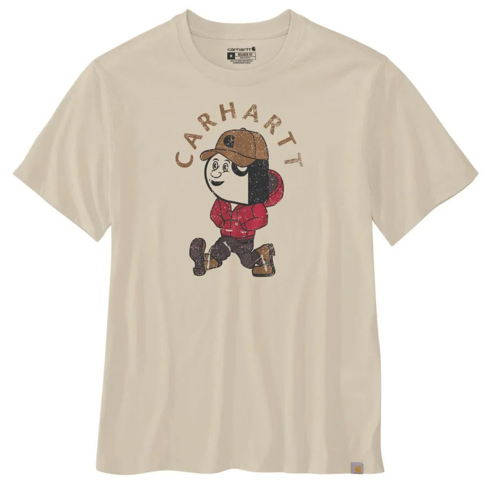 Carhartt T-skjorte med trykk, havremelk v:3219962