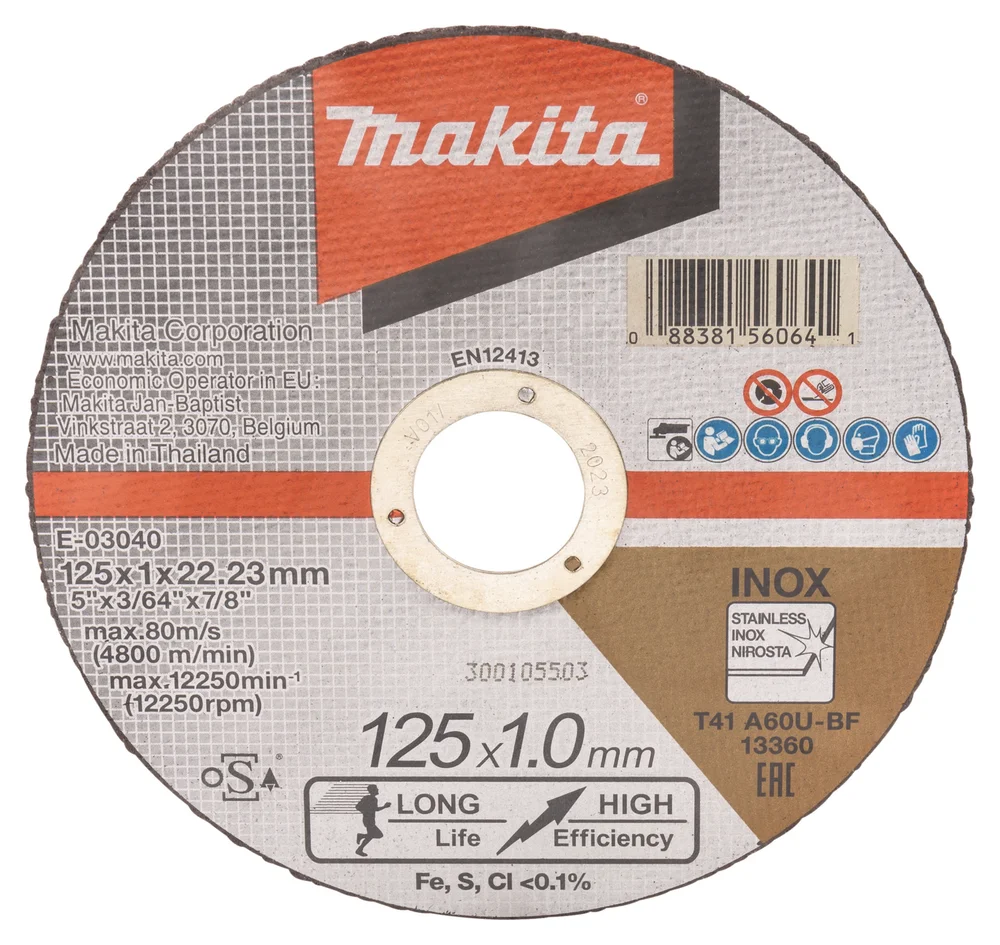 KAPPESKIVE 125X1,0 E-03040 A60U v:5992618